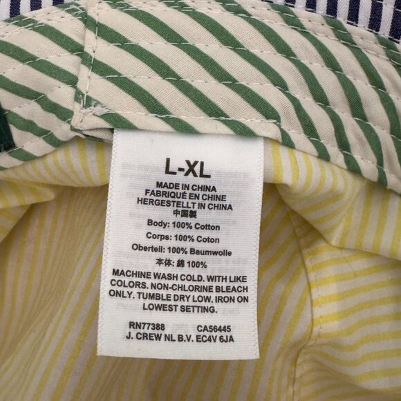 J Crew Bucket hat with snaps in cotton poplin * SZ: L/XL - Picture 6 of 6